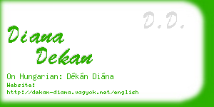 diana dekan business card